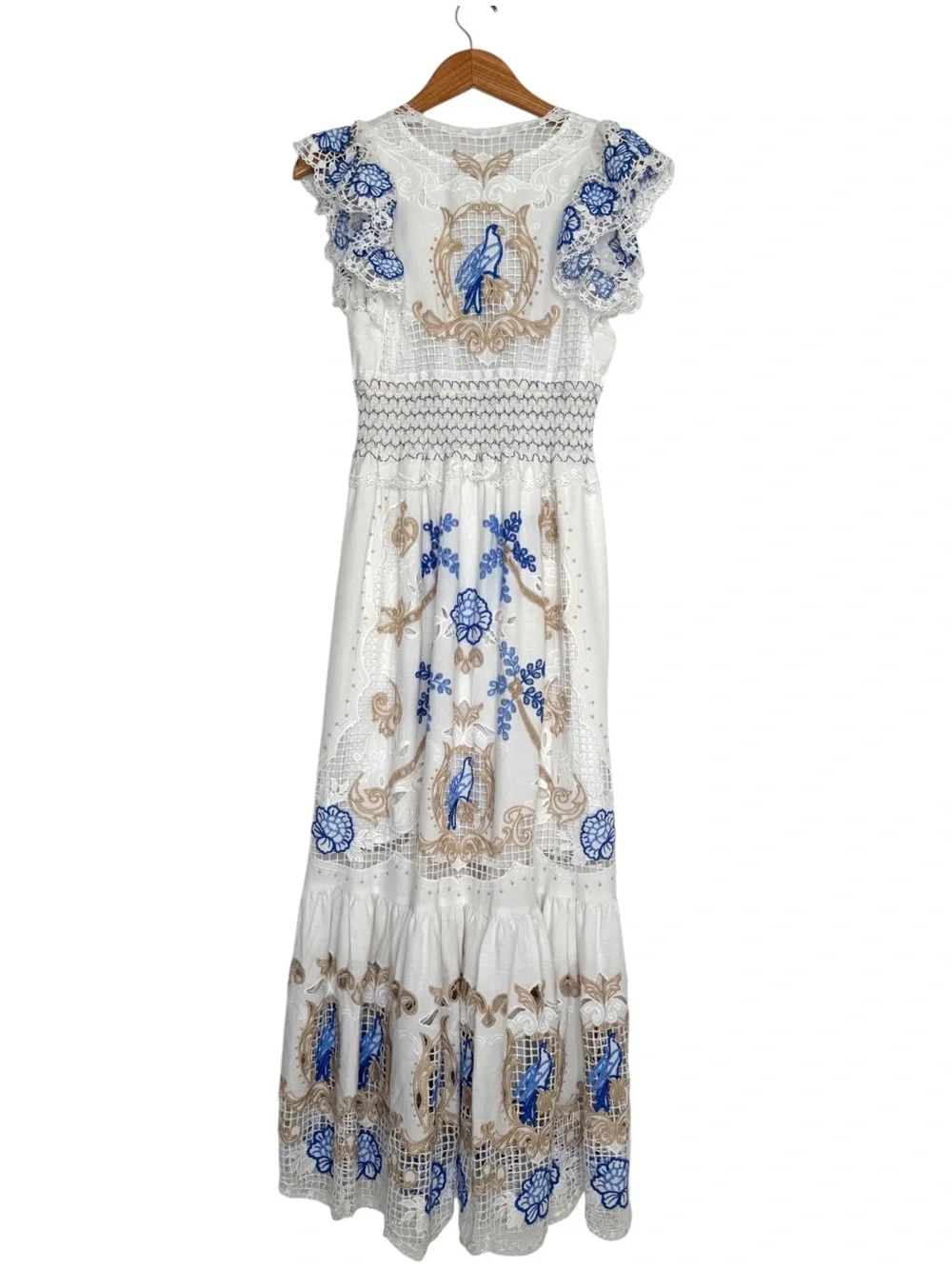 FARM Rio Romantic Richelieu Lace & Embroidery Maxi Dress, NWT π§π· - Picture 13 of 16
